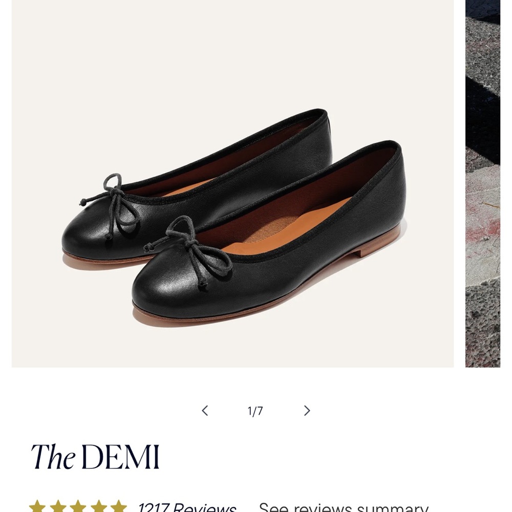 The Demi Black Margaux Ballet Flats